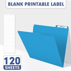 Stylish Assorted 120 File Folders with 1/3 Cut Tabs for Organized Workspaces