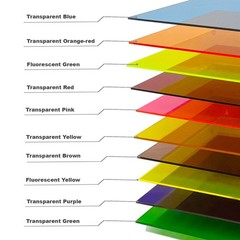 10 PCS & 10 colors Transparent Acrylic Sheets 1/8 Thick 8 x 12 Inch