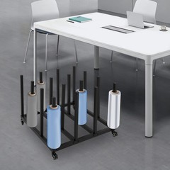 Mobile Blueprint Storage Stand With 16 Rolls Capacity Vinyl Roll Organizer