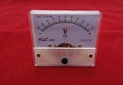 DC Minus Zero Plus -10V-0-+10V Analog 85C1 56*64mm Voltage Analogue Panel meter