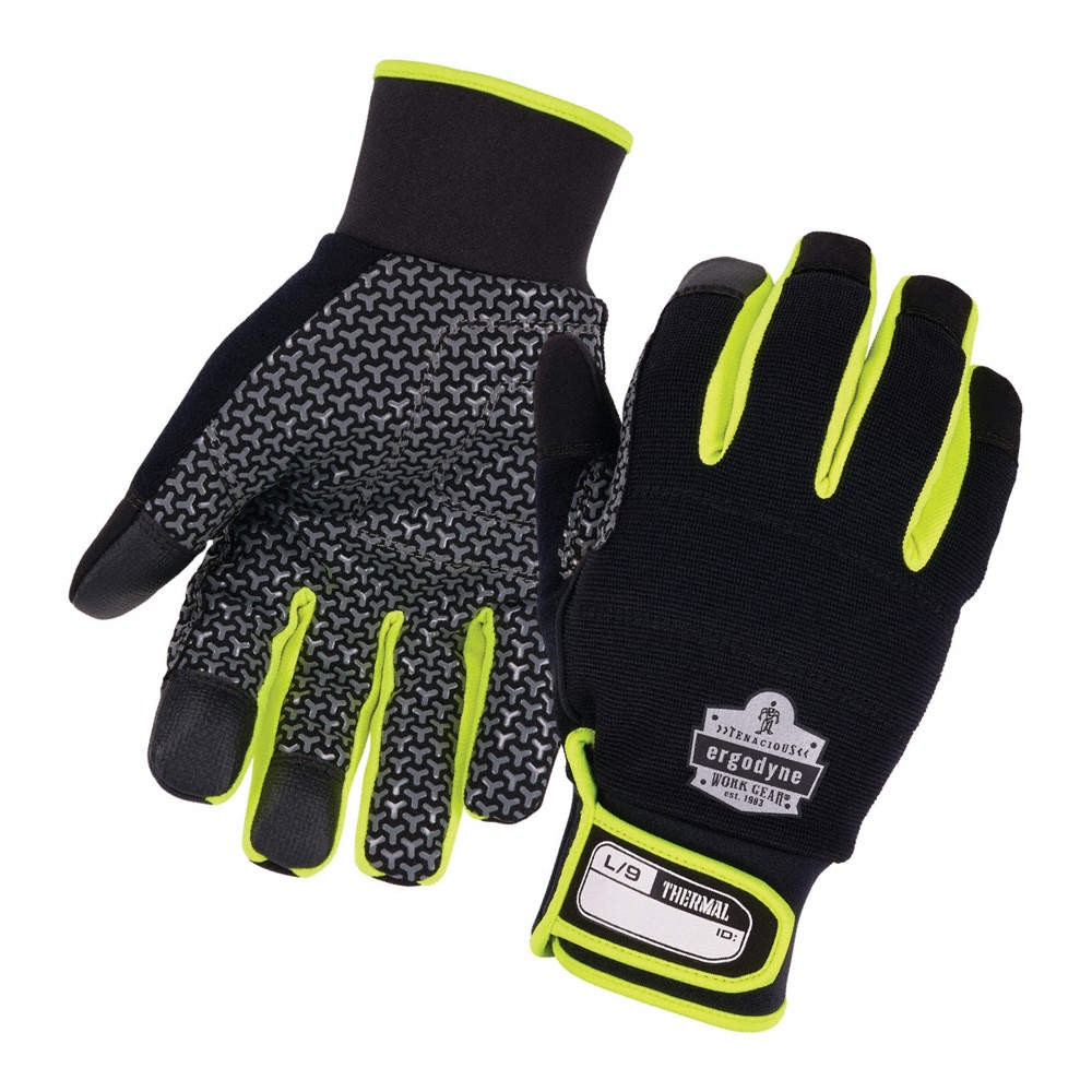 PROFLEX BY ERGODYNE 850 Cold Storage Glove,XXS,Lime/Black 813DZ8