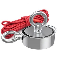 800 1300LB Neodymium Fishing Magnets Pulling Force Super Strong Round Rare Earth