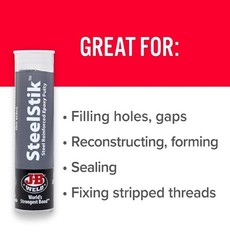 J-B Weld 8267 SteelStik Steel Reinforced Epoxy Putty Stick – 2 oz.