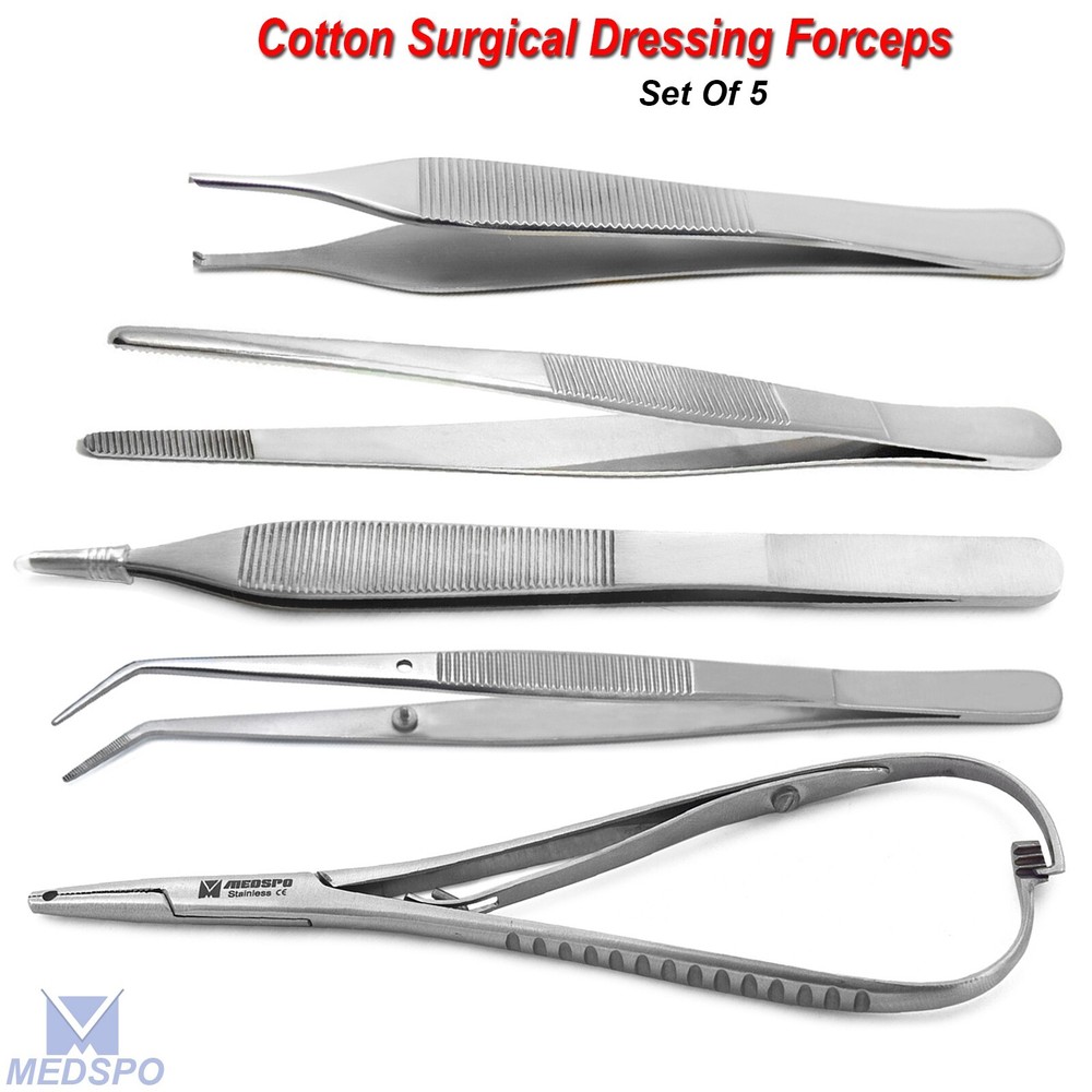 Dental Mathieu Needle Holder With Hole Adson Tweezers Surgical Suture Forceps