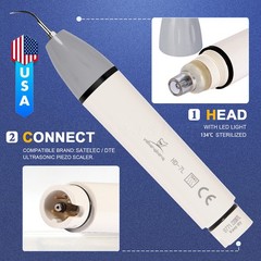 LED Fiber Optic Piezo Ultrasonic Scaler Handpiece Fit SATELEC DTE Tips HD-7L