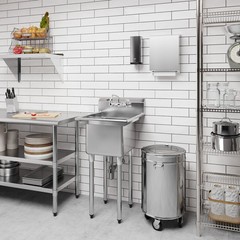 20 in. x 22 in. Stainless Steel One Compartment Sink with 14 in. x 16 in. Bowl