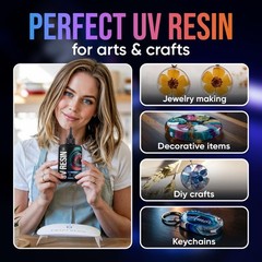 CRAFT RESIN UV Resin Kit with Light – 36W 22 LED Big Lamp and 200g Hard Type …