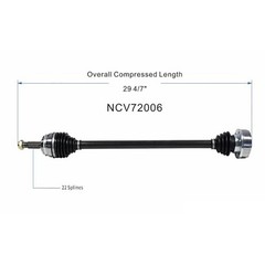 CV Axle Assembly Front Pass VW Scirocco Rabbit 1.6L 1976-77 1979-80 1980-84