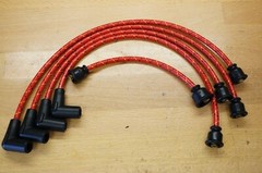 Ford 1841 Industrial Tractor Cloth Copper Spark Plug Wires Set Loader Backhoe