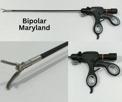 Laparoscopic Bipolar Maryland Forceps 5mmx330mm CE Approved Surgical Instruments