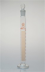 lab glass graduated cylinder with stopper Set of 4 Cylinders, 10 25 50 100mL new