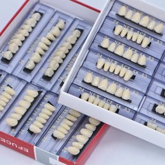 168PCS Acrylic Resin Denture Dental Upper Lower Shade A1 A2 A3 Teeth Set USA
