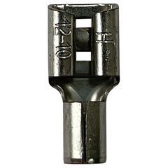 (100) Non Insulated Female 12-10 Gauge Quick Disconnect .250″ Terminal Connector