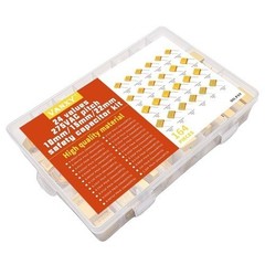 24Values 164Pcs 275VAC X2 MKP Safety Capacitor Kit Polypropylene Film 0.001UF 0