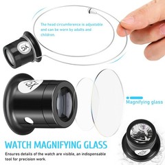 Headband Magnifying Glass Set with 4 Plastic Jewelers Loupe – Hands Watchmake…