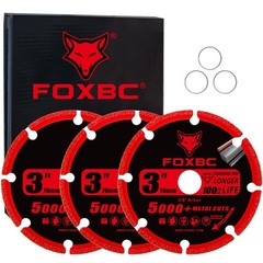 3″ Diamond Cut Off Wheel – 5000+ Cuts on Metal, Rebar, Stainless Steel – 3 Pack