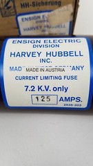 Lot of 3 – 1.89-125A B1 Fuse Hubbell Inc. Driescher 7.2 K.V. 12 125A – New