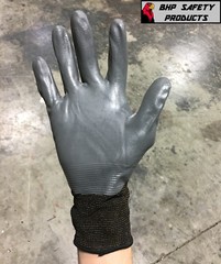 ATLAS FIT 370 SHOWA BLACK MEDIUM NITRILE GARDENING WORK GLOVES, 12-PAIRS