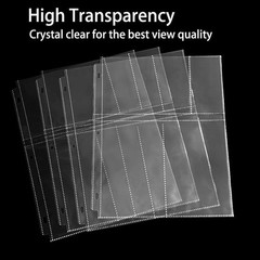 4×6 Photo Sleeves Clear for 3 Ring Binder (240 Pictures), Heavy Transparent
