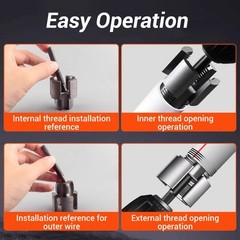 Integrated Internal & External Pipe Threading-Tool, PVC Pipe Threader Kit USA~~~
