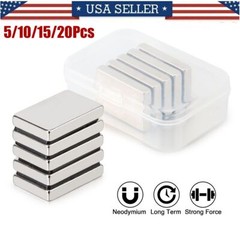 30mm x 20mm x 5mm N38 Thin Strong Rare Earth Neodymium Craft Fridge Magnet Block