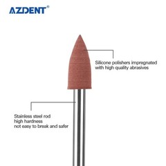 AZDENT Dental 0413 Brownie Polishers Friction Grip FG Mini Points 1.6mm 12PCS/PK