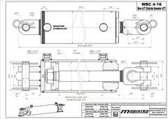 Ag Clevis Hydraulic Cylinder Welded Double Acting 4″ Bore 16″ Stroke WBC 4×16