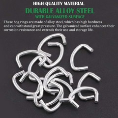 1000Pcs 1/2″ Hog Rings, Galvanized Hog Rings for Auto Upholstery Furniture 