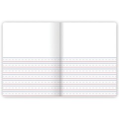 Blue Primary Journal for Kids 100 Sheets Blank and Ruled Composition Book
