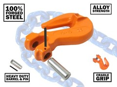 9/32 5/16 3/8 1/2 5/8 3/4 GRADE 100 ALLOY CHAIN GRAB HOOK LIFTING RIGGING CLEVIS