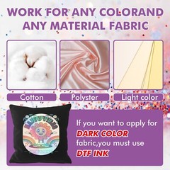 A-SUB DTF Film Glitter 8.5×11 Clear Sublimation Paper for Dark Light Fabric, Mug