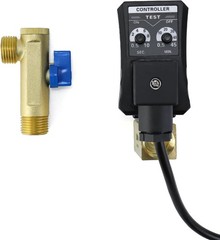 Automatic Timed Condensate Drain Valve with Steel Hose 1/4 Inch NPT Drain
