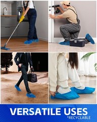 Heavy Duty Disposable Shoe Covers – XL Waterproof Non-Slip Booties, 100 Pack