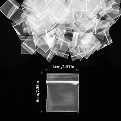 200pcs 1.5″x2″ 4 Mil Mini Plastic Bags, Transparent Small 1.5×2 inch, Clear