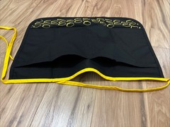 Denny’s Server Waist Apron Half Reversible Uniform Black Yellow – 2 Pockets -NEW
