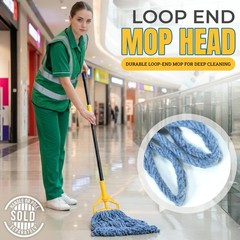 KLEEN HANDLER Blended Loop End Heavy Duty Mop Head Replacement, Wet Mop Refil…