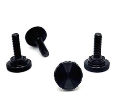 1/4″-20 x 3/4″ Knurled Thumb Screw Bolts Black Round Clamping Knob Black Oxide
