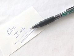 20 Misprint Click Pens MAXGLIDE Hub Pen Lot BLACK Thick Rubber Grip BLUE INK