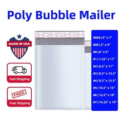#0 6×10 Poly Bubble Mailers Padded Envelopes Shipping Envelopes Bags MADE IN USA