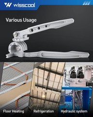 3-in-1 Tube Bender Tubing Brake line Bender for Soft Copper, Aluminum, Metal, Pi
