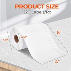 40 Rolls 4″x6″ Direct Thermal Shipping Labels for 1744907 Dymo 4XL LabelWriter