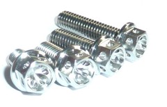 TITANIUM GRADE 5 RACE SPEC M5 HEX HEAD WITH BUILT IN WASHER CROSS DRILLED SAFETY