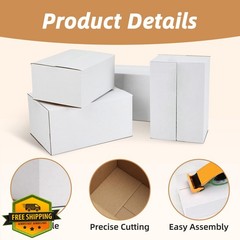 EXYGLO 20 Pack White Assorted Size Shipping Boxes