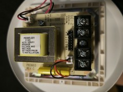 Wheelock E90A-24MCC-ALW White Ceiling Mount Speaker Strobe with Amber Lens