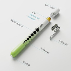 Durable Water-Resistant LED Penlight Set with Ruler – Perfect for Medical Use