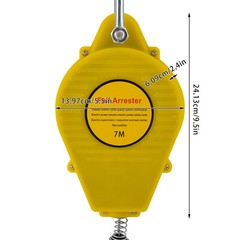 23ft Self Retracting Lifeline Lanyard Fall Arrester Protection+Hook Rope 330lbs