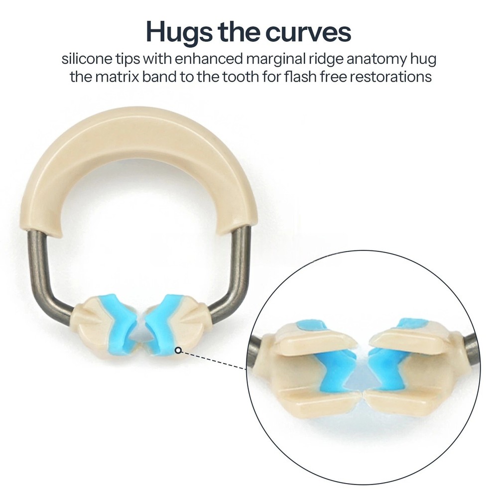 Dental Matrix Bands Ring Sectional Matrice Clamp 3D Separator Fit for Garrison