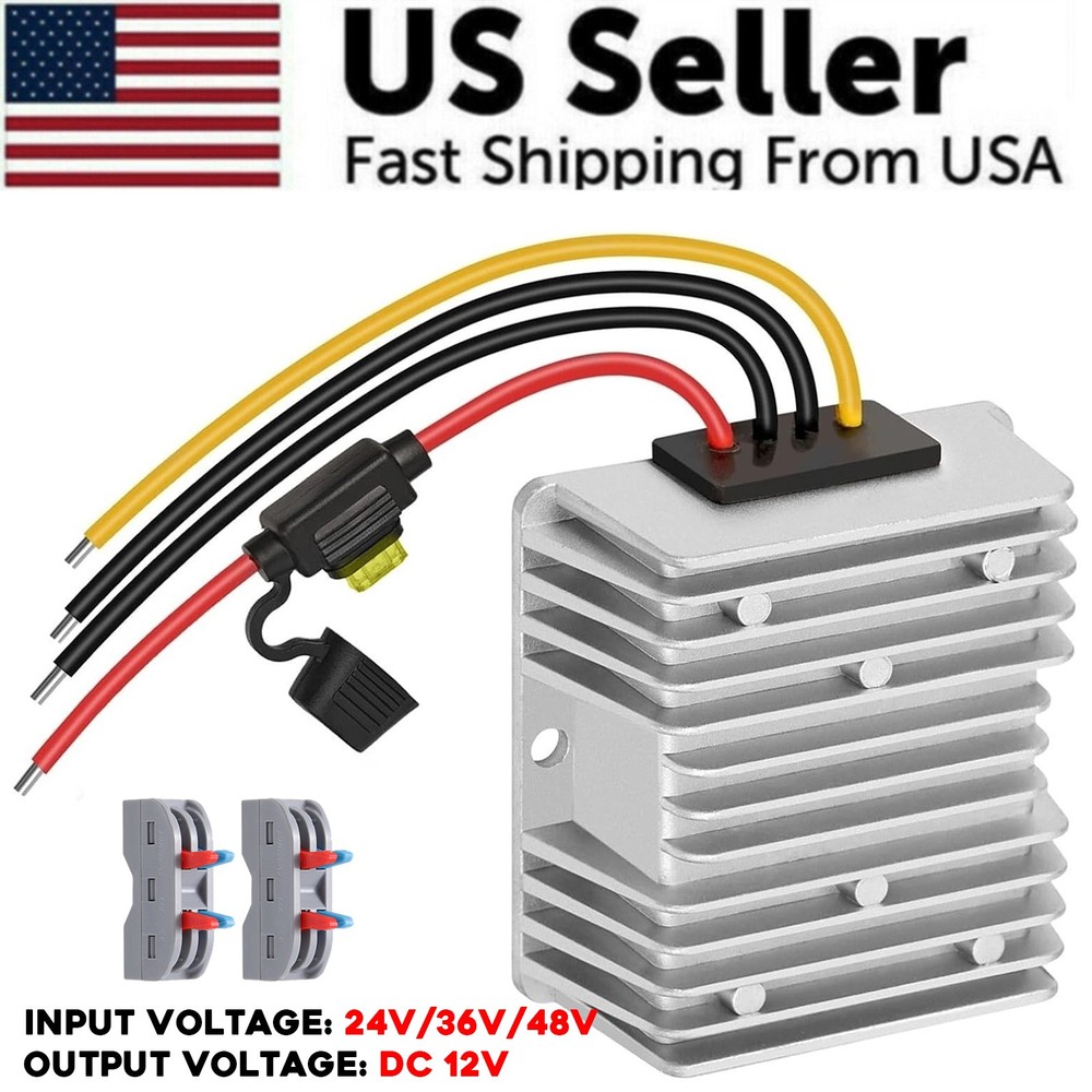 20 AMP 48V 36V VOLT VOLTAGE REDUCER REGULATOR TO 12V Golf Cart Dc Buck Converter