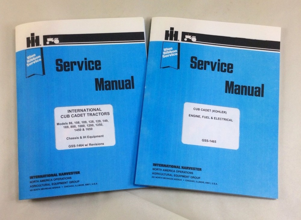 Ihc Cub Cadet Garden Tractor 1450 1650 Repair Service Shop Manual Lawn Mower