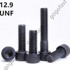 Black 12.9 Steel Hex Socket Bolts Cap Head Screws 10# 1/4 5/16 3/8 7/16 1/2 5/8